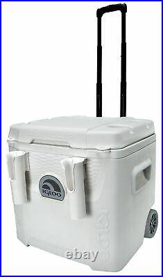 Igloo 52 qt. 5-Day Marine Ice Chest Cooler with Wheels, White