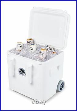 Igloo 52 qt. 5-Day Marine Ice Chest Cooler with Wheels, White