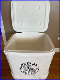 Igloo 60 qt Cooler With White Claw Hard Seltzer Logo Rolling Wheels White NEW