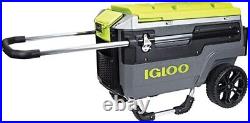 Igloo 70 Qt Premium Trailmate Wheeled Rolling Cooler Acid Green