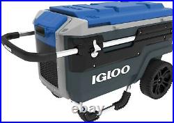 Igloo 70 Qt. Trailmate Roller Cooler, Charcoal/Grey/Blue