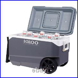 Igloo 90QT Maxcold Cooler, 140 Can Capacity, Latitude Flip & Tow Wheeled Cooler
