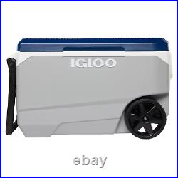 Igloo 90 Quart Wheeled Cooler Ice Chest, 5 day, Camping, Fishing, Flip & Tow, NEW