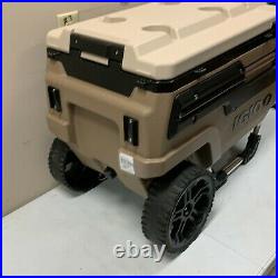 Igloo Brown Upto 4 Day Ice Retention Over Sized Wheels Trail Mate Cooler 70 QT