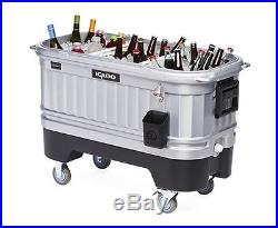 Igloo Cooler on Wheels Ice Chests and Coolers with LED Lights Tailgating Party