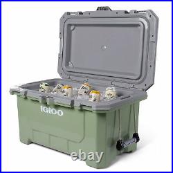 Igloo IMX 70 Quart Heavy Duty Injected Molded Construction Cooler, Oil Green