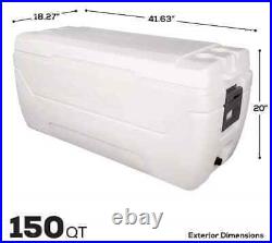 Igloo Large 150 Quart Cooler Max Cold 248 Can Ice Chest Insulated Marine Fishing