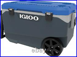 Igloo Latitude 90 Quart Rolling Cooler Hybrid Latches Durable Large Heavy Duty