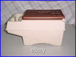 Igloo Little Kool Rest Car Cooler Center Console Ice Chest Cup Holder Brown Tan
