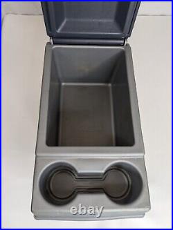 Igloo Little Kool Rest Car Cooler Console Can Cup Holder Vintage Two-Toned Grey