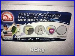 Igloo Marine Series 48 Qt. Cooler Made In The Usa Seat Cushion Attached