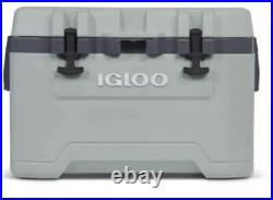 Igloo Overland 52 Qt. Ice Chest Cooler Roller Wheels STONE SLATE 80 Cans USA