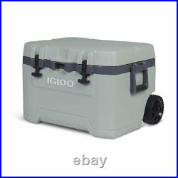 Igloo Overland 72qt. Ice Chest Cooler with Wheels, Green. Summer Outdoor Cooler