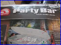Igloo Party Bar Cooler 125 Quart Ice Chest Rolling Base LED Lights