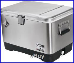 Igloo Stainless Steel 54-Qt Cooler BOTTLE OPENER ICE CHEST OUTDOORS PARTY PICNIC