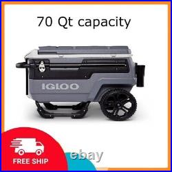 Igloo Trailmate Journey 70 Qt Wheeled Cooler, Gray, Free Shipping