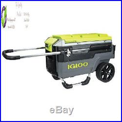 Igloo Trailmate Journey Cooler, Charcoal/Acid Green/Chrome, 70 Quart