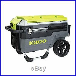 Igloo Trailmate Journey Cooler, Charcoal/Acid Green/Chrome, 70 quart