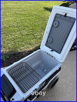 Igloo Trailmate Marine 70 Quart, Wheeled Cooler, White and Black