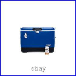 Igloo Ultratherm 54 Quart Modern Steel Legacy Cooler Chest with Handles, Blue