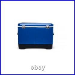 Igloo Ultratherm 54 Quart Modern Steel Legacy Cooler Chest with Handles, Blue