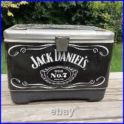 Jack Daniels IGLOO Cooler 54 QT Stainless Steel & Black Weathering Damage