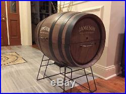 Jameson Irish Whiskey Barrel Beverage Cooler With Metal Stand St Patrick's Day NIB