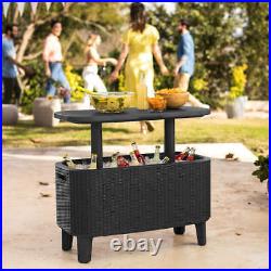 KETER Bevy Bar Table and Cooler COMBO, Gray (0742)