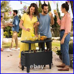 KETER Bevy Bar Table and Cooler COMBO, Gray (1073)