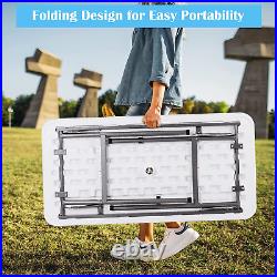 KOTEK Folding Ice Cooler Table with Matching Skirt & Drain Hose, Foldable Bevera