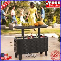 Keter Bevy Bar Table And Coolers Combo Durable Weatherproof, UV-Protected Resin
