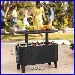 Keter Bevy Bar Table/Cooler Box Combo 56L Chiller Weatherproof UV-Protected