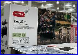 Keter Bevy Bar Table & Cooler Combo, Durable, Weatherproof & UV-Protected Resin