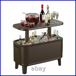 Keter Breeze Bar 17 Gal Beverage and Snack Station, Espresso Brown (Open Box)
