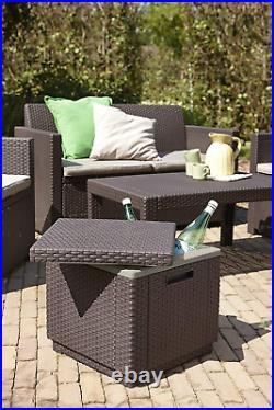 Keter Ice Cube Beer and Wine Cooler Table Perfect for Your Patio, Picnic, and Be