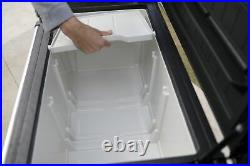 Keter Outdoor Beverage Beer Cart Cooler Ice Chest Porch Patio Pool 90 Qt Rolling