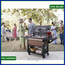 Keter Patio Cooler and Beverage Cart 89.8q / 85l Capacity Cooling Chest Camping