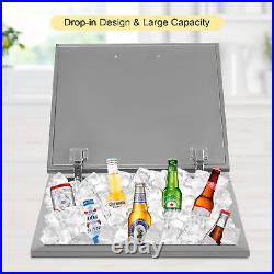 Kitchen Drop-in Ice Chest Cooler Juice Ice Bin 20''x 20''x 13'' Stainless Steel