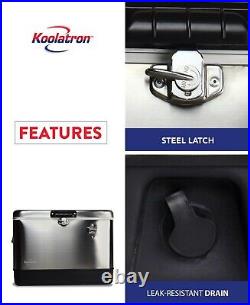 Koolatron 51L Travel Cooler for Car Stainless Steel Cooler with Bottle Opener