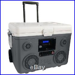 Koolmax Tunes2Go 40 QT Gray Cooler w Stereo & Bluetooth Audio Speakers CA-E065G