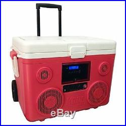 Koolmax Tunes2Go 40 Quart Red Cooler Stereo & Bluetooth Audio Speakers CA-E065R