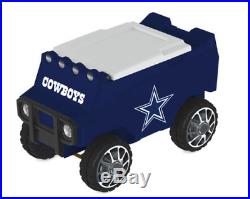 LARGE Dallas Cowboys COOLER Remote Control Wheels Headlights Speakers 30 Cans