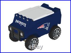 LARGE New England Patriots COOLER Remote Control Wheels Headlights Speakers Cans
