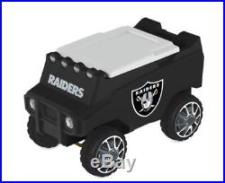 LARGE Oakland Raiders AUTO RETRIEVE COOLER Remote Control Speakers Lights 30 Can