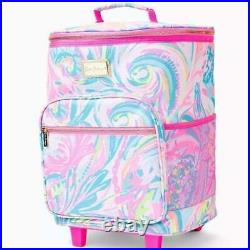 LILLY PULITZER Beautiful Rolling Cooler in Carnivale Coral