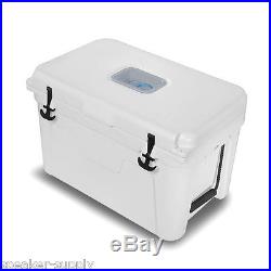 LIT Grey 52 Qt Quart Torch Cooler with Blue LED Lighted Liner Ice Chest Camp TS600