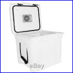 LIT Halo White 32 Qt Quart Cooler with Blue LED Lighted Liner Ice Chest TS400