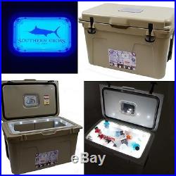 LIT Sage 52 Qt SOUTHERN CROSS Torch Cooler with White LED Lights Ice Chest TS600