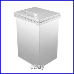 Large 14x12x20in Drop-in Ice Bin Chest Cooler Stainless Steel with Lid Havey Duty