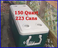 Large 150 Quart Cooler Ice Chest Tailgating Camping Hunting Marine 5 Day Ice